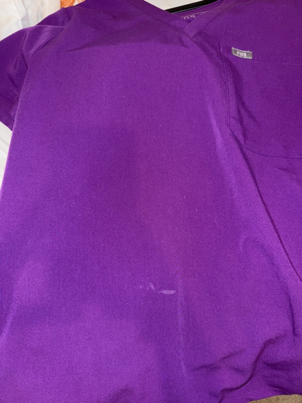 Figs Vibrant Purple V-Neck Scrub Top & Jogger Set - Picture 12 of 13
